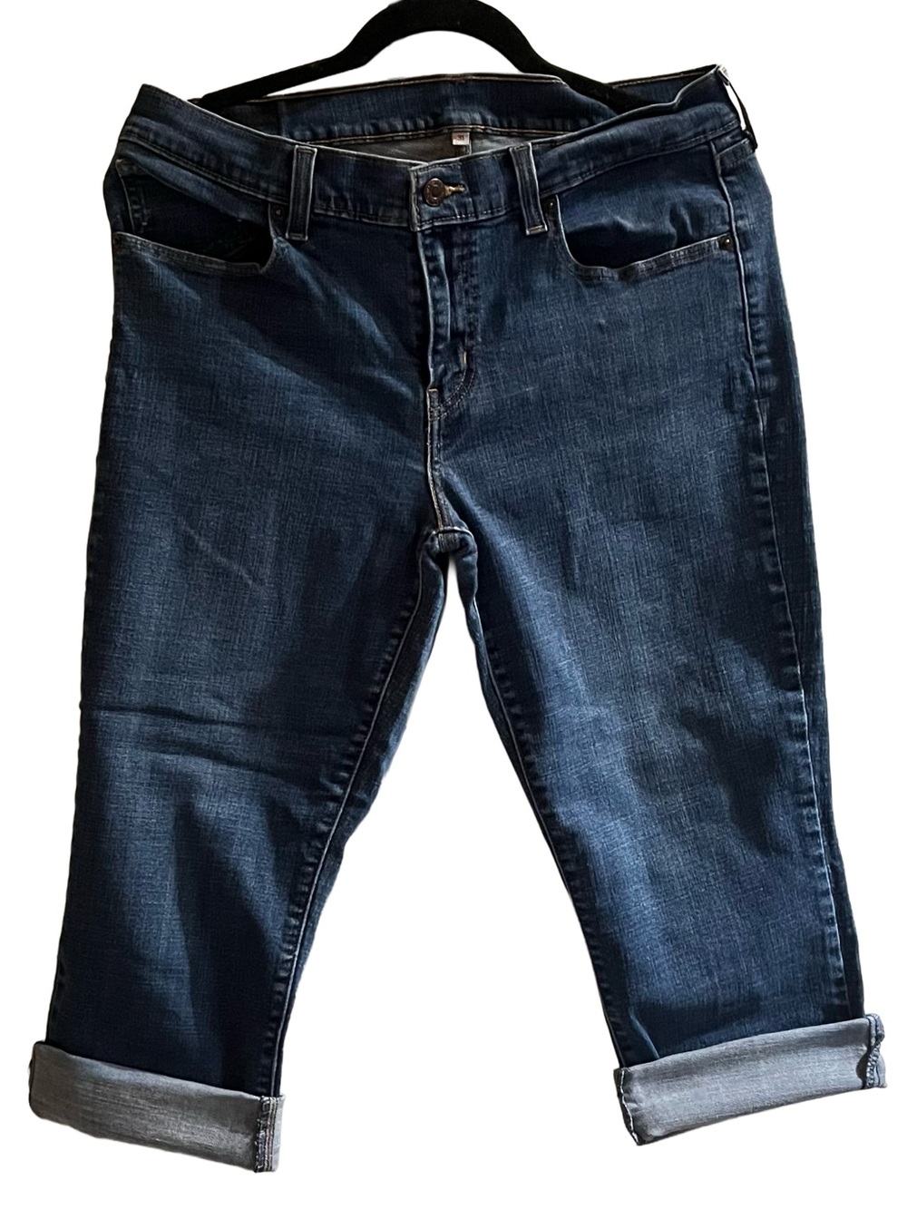 Levi Strauss Cuffed Mid Rise Capri Denim Jeans